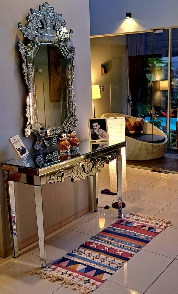 Full Mirror Venetian Style console table